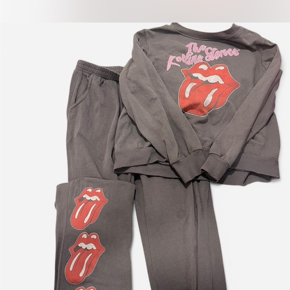 Rolling Stones Gray Sweatshirt and Pants Set